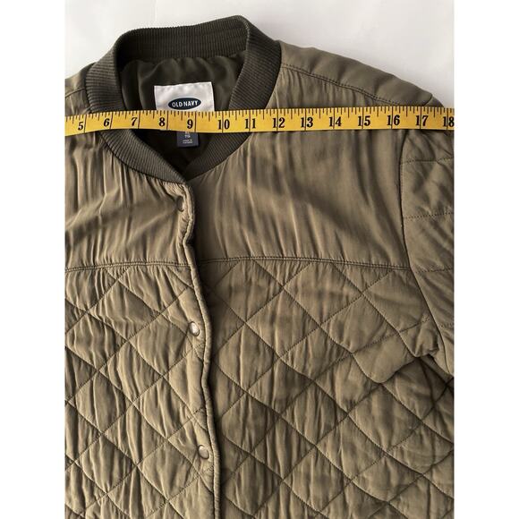 Old Navy Quilted Jacket Women XL Olive Green Lightweight Outdoor Soft Cozy - Picture 4 of 9